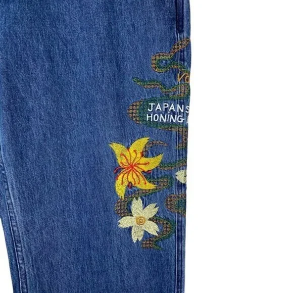 Scotch & Soda The Verve Straight Leg Relaxed Utility Fit embroidered Jeans 36 32 - Picture 9 of 16